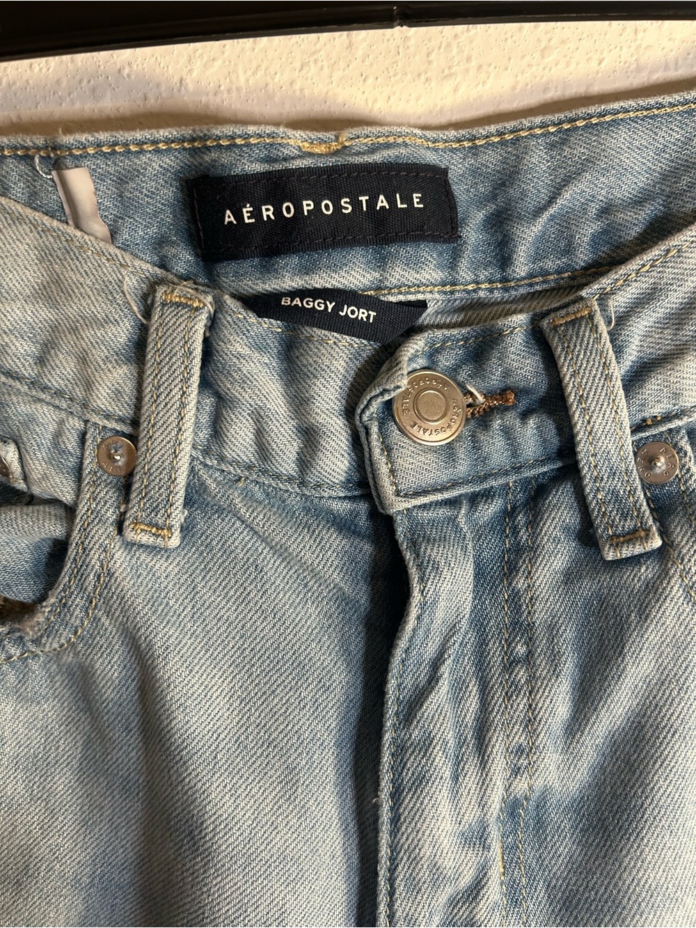 Aeropostale Light Blue Baggy Jort - Women